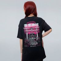 CAMISETA OVERSIZED PRETA - TOKYO SHRINE