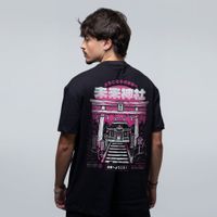 CAMISETA OVERSIZED PRETA - TOKYO SHRINE