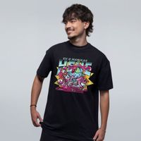 CAMISETA OVERSIZED PRETA - ALQUIMISTA HEHE FRENTE