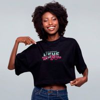 CROPPED OVERSIZED PRETO - ALQUIMISTA HEHE