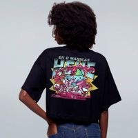 CROPPED OVERSIZED PRETO - ALQUIMISTA HEHE