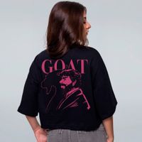 CROPPED OVERSIZED PRETO - GOAT ROSA