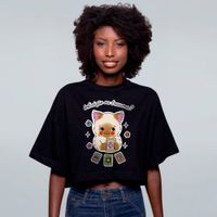 CROPPED OVERSIZED PRETO - INTUIÇÃO OU TRAUMA