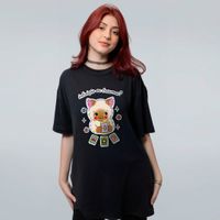 CAMISETA OVERSIZED PRETA - INTUIÇÃO OU TRAUMA