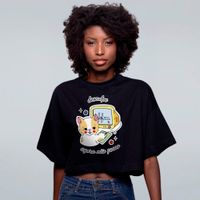 CROPPED OVERSIZED PRETO - DESCULPE AGORA NÃO POSSO