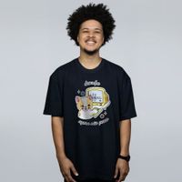CAMISETA OVERSIZED PRETA - DESCULPE AGORA NÃO POSSO