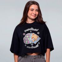 CROPPED OVERSIZED PRETO - QUE PROBLEMÃO