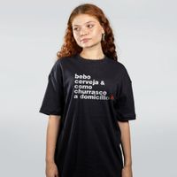 CAMISETA OVERSIZED PRETA - A DOMICÍLIO