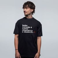 CAMISETA OVERSIZED PRETA - A DOMICÍLIO