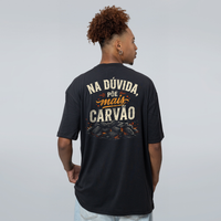 CAMISETA OVERSIZED PRETA - PÕE MAIS CARVÃO