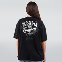 CAMISETA OVERSIZED PRETA - TERAPIA