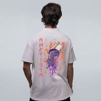CAMISETA OVERSIZED OFF WHITE - AMETISTA PET BOLSO