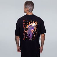 CAMISETA OVERSIZED PRETA - AMETISTA PET BOLSO