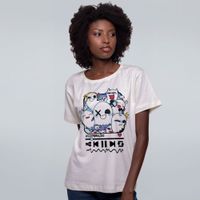 CAMISETA OFF WHITE - ASSOMBRAÇÕES COLORIDA