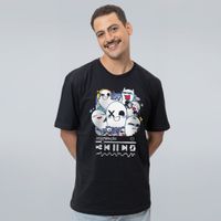 CAMISETA PRETA - ASSOMBRAÇÕES COLORIDA