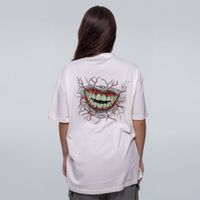 CAMISETA OVERSIZED OFF WHITE - ROSTOS E PEDAÇOS