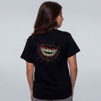 CAMISETA PRETA - ROSTOS E PEDAÇOS