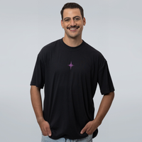 CAMISETA OVERSIZED PRETA - CLOVER E CLAUS