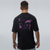 CAMISETA OVERSIZED PRETA - CLOVER E CLAUS