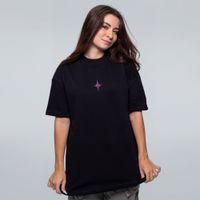 CAMISETA OVERSIZED PRETA - CLOVER E CLAUS