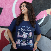CAMISETA AZUL MARINHO - RESISTA COMO UM BRASILEIRO