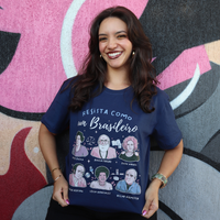 CAMISETA AZUL MARINHO - RESISTA COMO UM BRASILEIRO