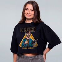 CROPPED OVERSIZED PRETO - O NERD TEM QUE ACABAR