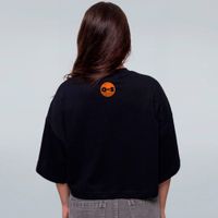 CROPPED OVERSIZED PRETO - O NERD TEM QUE ACABAR