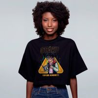 CROPPED OVERSIZED PRETO - OTAKU TEM QUE ACABAR
