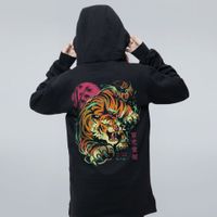 MOLETOM OVERSIZED PRETO - TOKYO TIGER