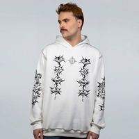 MOLETOM OFF WHITE COM PESPONTO PRETA - QUEBRADO