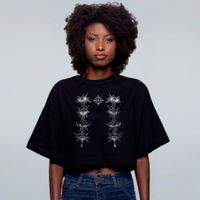 CROPPED OVERSIZED PRETO - QUEBRADO