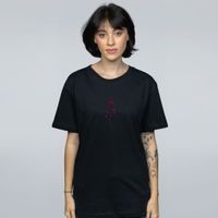 CAMISETA PRETA - ROSES ARE RED