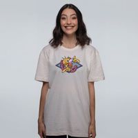 CAMISETA OFF WHITE - FLORES E MAMONAS