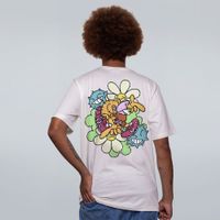 CAMISETA OFF WHITE - FLORES E MAMONAS
