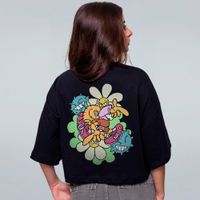 CROPPED OVERSIZED PRETO - FLORES E MAMONAS