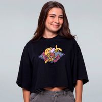 CROPPED OVERSIZED PRETO - FLORES E MAMONAS