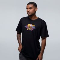 CAMISETA PRETA - FLORES E MAMONAS