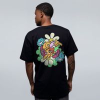 CAMISETA PRETA - FLORES E MAMONAS