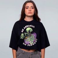 CROPPED OVERSIZED PRETO - ME ARRANJA UM PEDAÇO