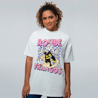 CAMISETA OVERSIZED OFF WHITE - ROUBE FRANGOS