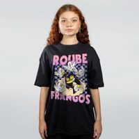 CAMISETA OVERSIZED PRETA - ROUBE FRANGOS