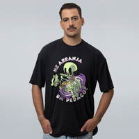 CAMISETA OVERSIZED PRETA - ME ARRANJA UM PEDAÇO