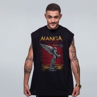 REGATA OVERSIZED PRETA - MANGA VERDE
