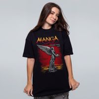 CAMISETA OVERSIZED PRETA - MANGA VERDE