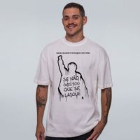 CAMISETA OVERSIZED OFF WHITE - QUE SE LASQUE
