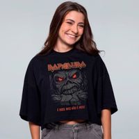 CROPPED OVERSIZED PRETO - RAPADURA