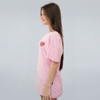 CAMISETA ROSA - A VIDA É MELHOR COM BEIJINHOS
