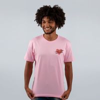 CAMISETA ROSA - A VIDA É MELHOR COM BEIJINHOS