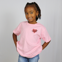 CAMISETA ROSA - A VIDA É MELHOR COM BEIJINHOS